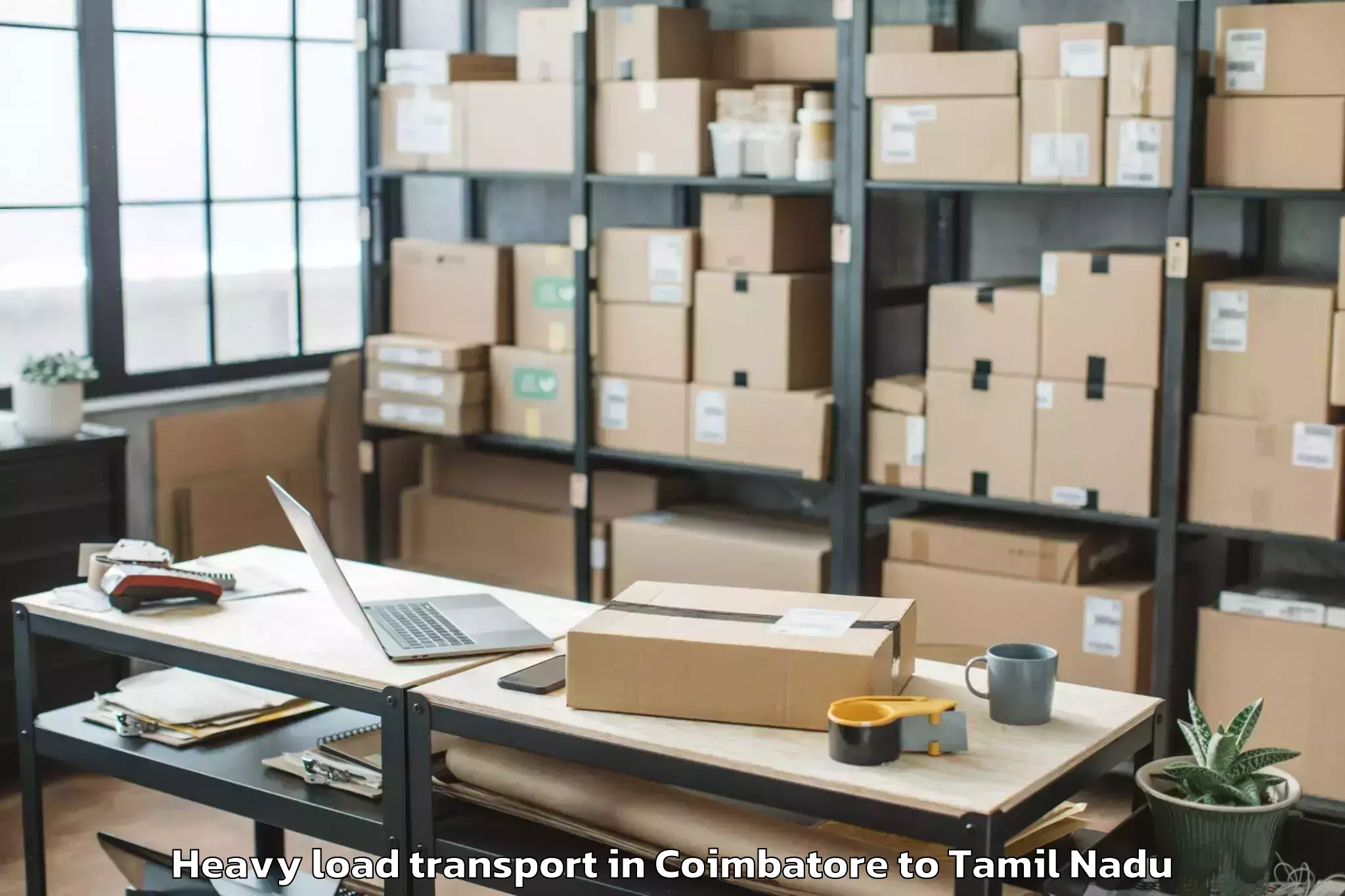 Professional Coimbatore to Tharangambadi Heavy Load Transport